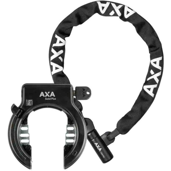 AXA Fietsslot Combinatie - ART 2 Sterren - 100 cm Ketting - Gehard Staal - Zwart