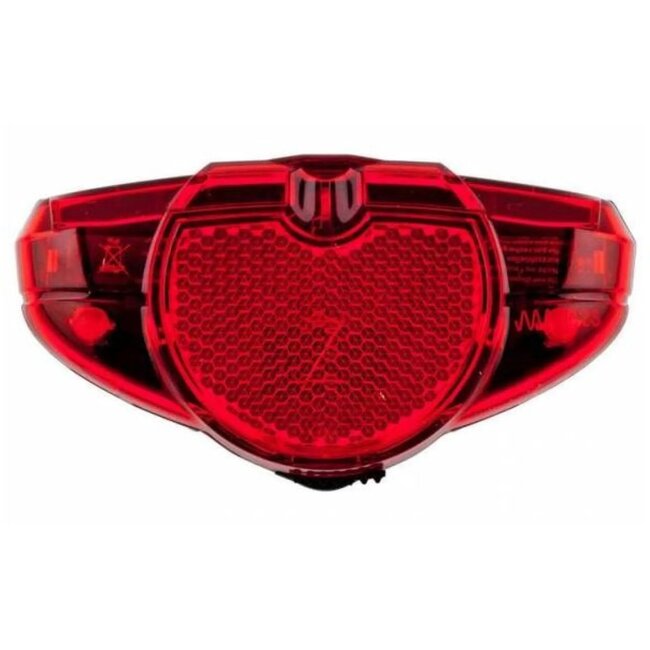 AXA Compact achterlicht - 50-80mm montage - 100 uur batterijduur - 1 LED - Helder glas - Inclusief AAA batterijen