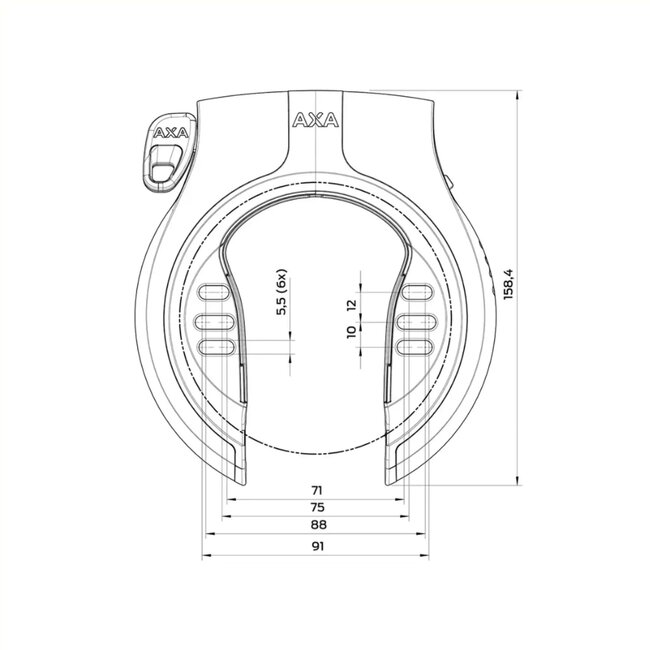 AXA Ringslot met extra beveiliging - zwart - ART-gecertificeerd - plug-in optie