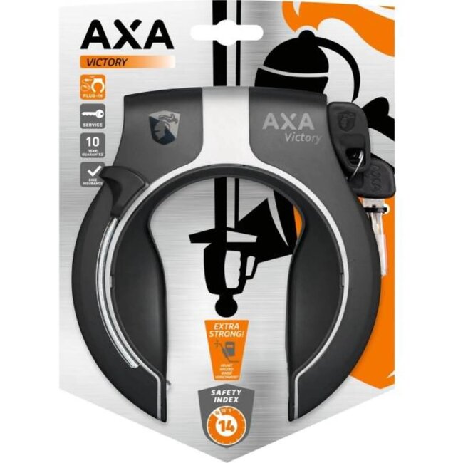 AXA Ringslot met plug-in optie - Zwart/Grijs - ART 2 sterren - Kinderbeveiliging - 10 jaar garantie