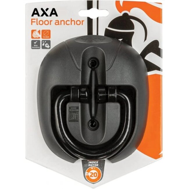 AXA Vloer/Muuranker - 14mm staal - ART 4 sterren - Zwart - 60mm diameter