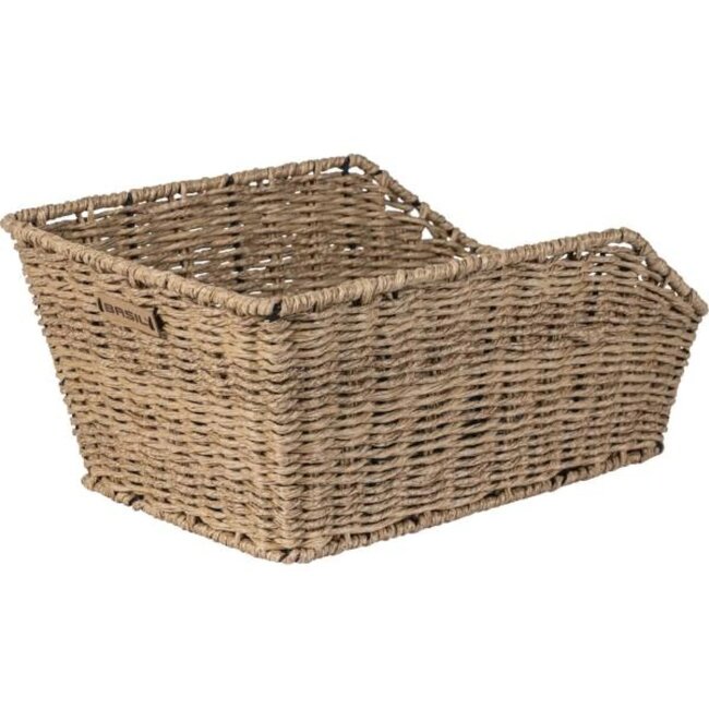Basil Rattan look fietsmand - kunststof rotan - weersbestendig - seagrass - vaste montage