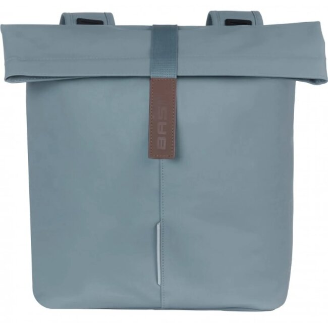 Basil Dubbele fietstas - Vegan leer - Waterkerend - 28-32L - Graphite blauw