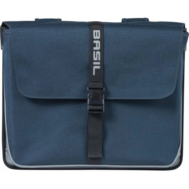 Basil Dubbele fietstas - Waterafstotend - Reflecterend - 35L - Blauw/Zwart