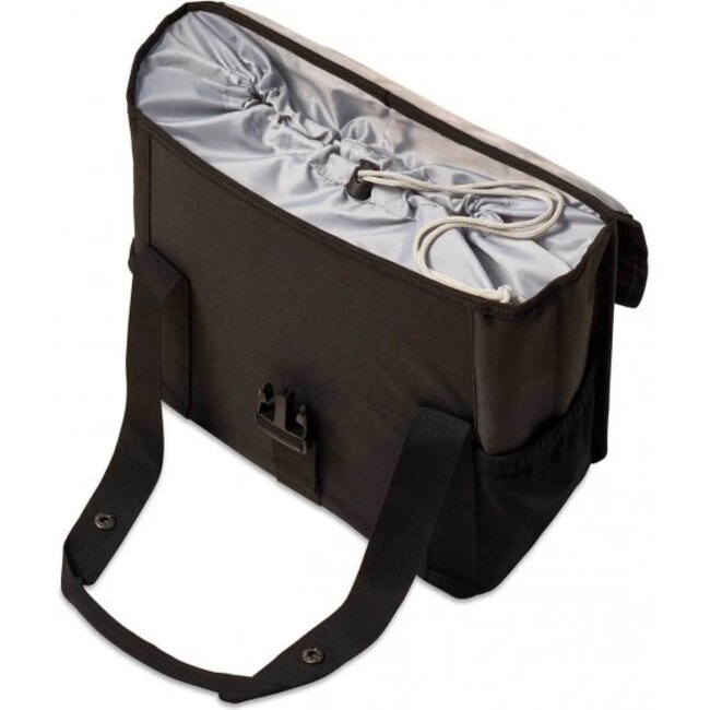 Basil Enkele fietstas - 16L - zwart - veelzijdig en reflecterend - met Hook-On systeem