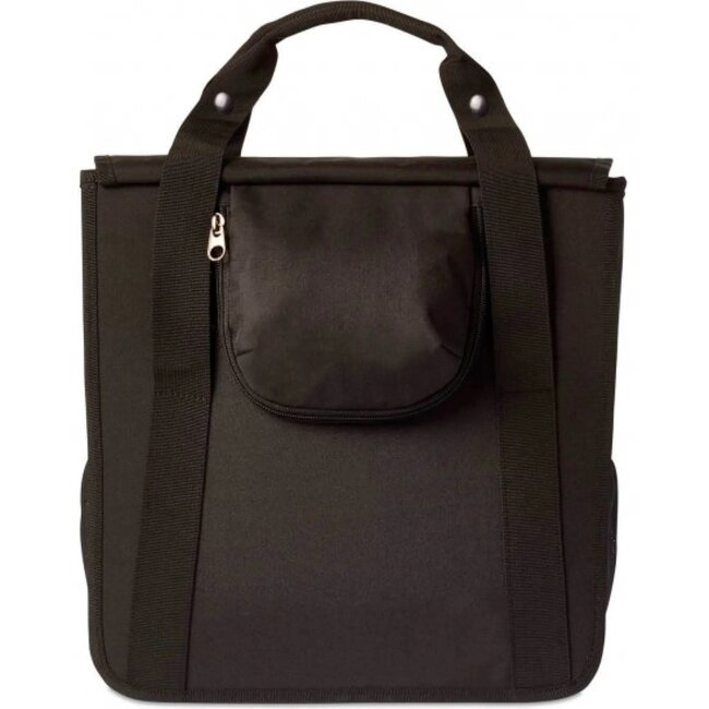 Basil Enkele fietstas - 16L - zwart - veelzijdig en reflecterend - met Hook-On systeem