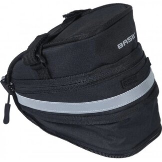 Basil Zadeltas - Compact - Reflecterend - Verstelbare Inhoud - Zwart