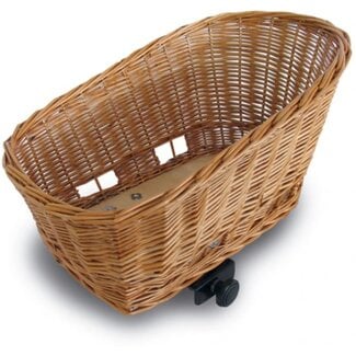 Basil Hondenfietsmand - Riet - 45 cm - Naturel - Inclusief Kussentje - Max. 10 kg