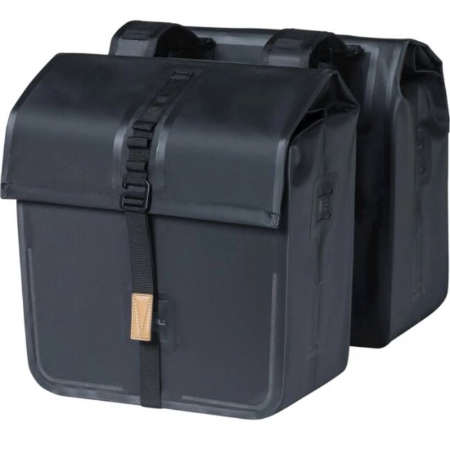 Basil Dubbele fietstas - Waterdicht - Reflecterend - 50L - Zwart