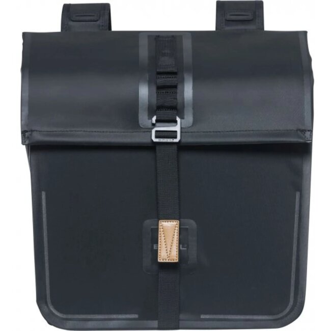Basil Dubbele fietstas - Waterdicht - Reflecterend - 50L - Zwart