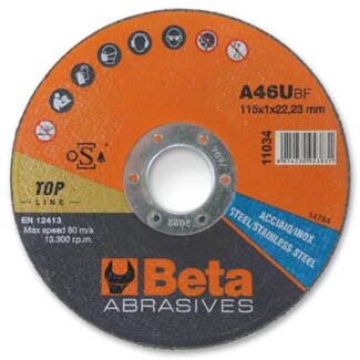 Beta Dunne doorslijpschijf 125 mm - 1 mm dikte - Voor nauwkeurig metaal snijden