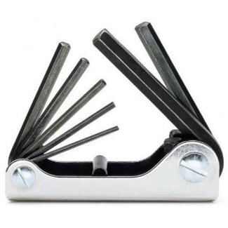 Beta Inbussleutelset - 7-delig - Uitklapbare houder - Gebruneerd - 2,5-10 mm