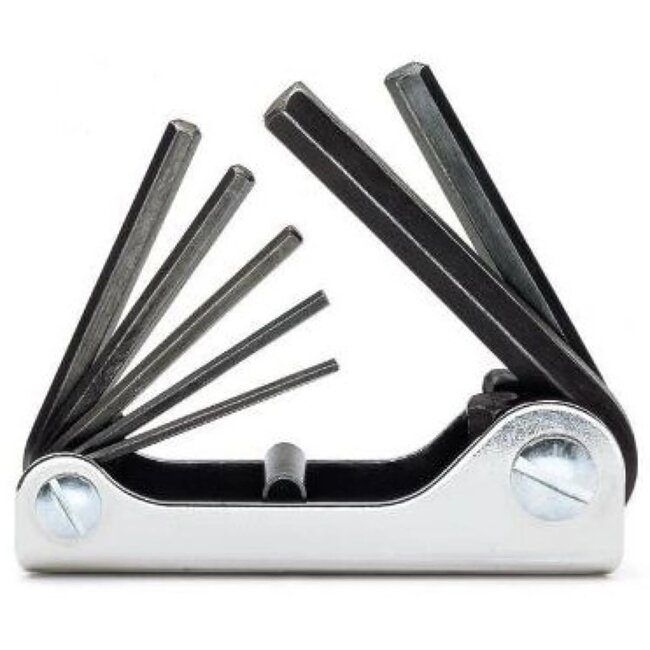 Beta Inbussleutelset - 7-delig - Uitklapbare houder - Gebruneerd - 2,5-10 mm