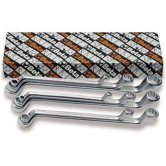 Beta 8-delige ringsleutelset - Dunne bekken - Geschikt voor krappe ruimtes - Inclusief opbergfoudraal