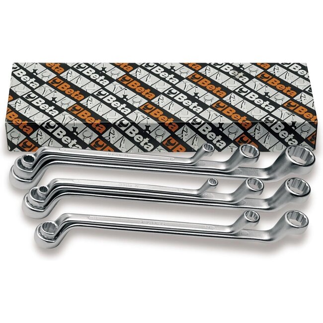 Beta 8-delige ringsleutelset - Dunne bekken - Geschikt voor krappe ruimtes - Inclusief opbergfoudraal