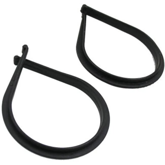 Bicy-Fill Zwarte kunststof broekklemmen - Veilig fietsen - One size - Per paar