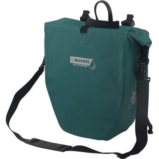 Büchel Enkele fietstas - 100% waterdicht - Aqua blauw - 25,4L - Met haaksysteem