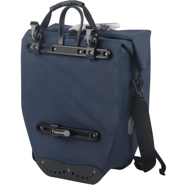 Büchel Waterdichte enkele fietstas - 25,4L - Blauw - Inclusief haaksysteem - 100% waterdicht