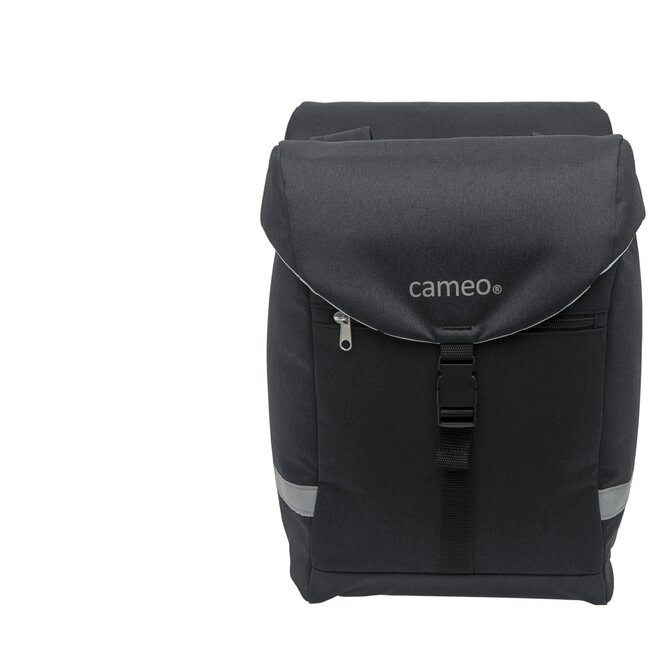 Cameo Dubbele fietstas - Sportief - Waterafstotend - Reflecterend - 28L - Zwart