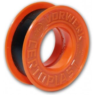 Certoplast Isolatietape - 15mm x 4,5m - Zwart - Weerbestendig - PVC - Per rol