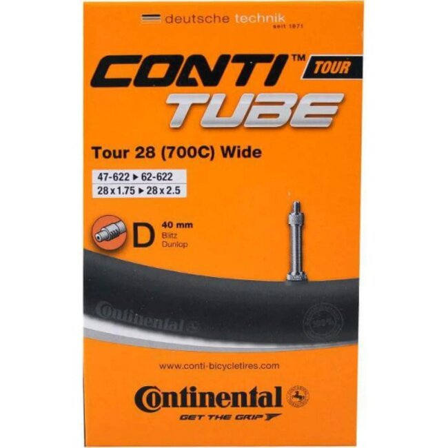 Continental Binnenband 28x1.75-2.5 - 40mm Dunlop ventiel - Geschikt voor brede banden
