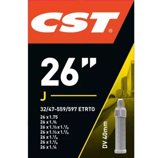 CST Binnenband 26x1 3/8 - ETRTO 32/47 - Dunlop ventiel 40mm - Geschikt voor stadsfietsen