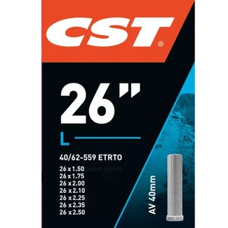 CST Binnenband 26 inch - Schräder ventiel 40 mm - Geschikt voor 1.75-2.30 inch banden