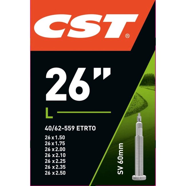 CST Binnenband 26 inch - Presta ventiel 60mm - Geschikt voor 1.75-2.30 banden - ETRTO 47/62-559