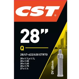 CST Binnenband 28x1 5/8x1 3/8 - Dunlop Ventiel 48mm - Geschikt voor Diverse Bandenmaten