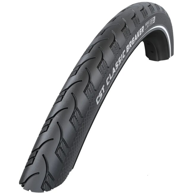 CST Anti-lek fietsband - 26x1,75 - Zwart met reflectie - Stadsgebruik - Allround profiel