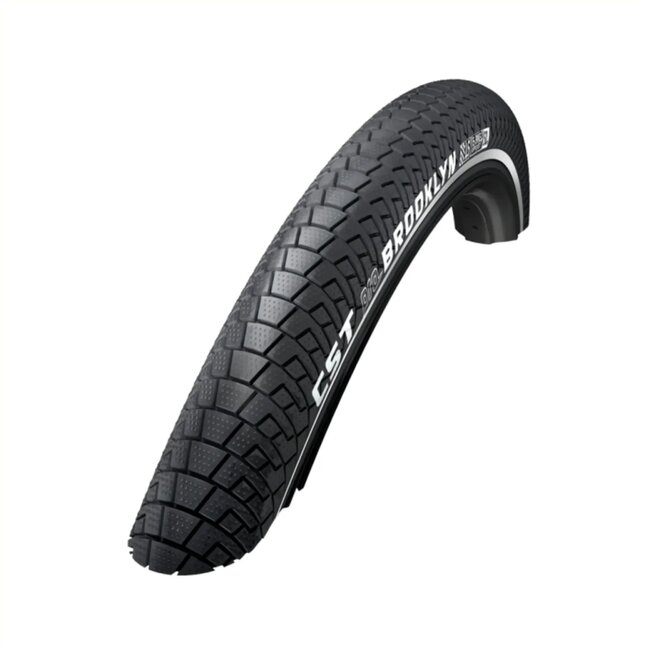 CST Anti-lek buitenband voor cargobikes - zwart met reflectie - 27.5x2.00 - E-bike goedgekeurd - Belastbaar tot 175 kg