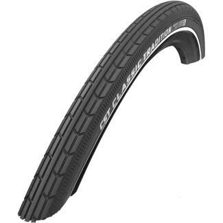 CST Buitenband 28x1 1/2 - Zwart met witte lijn - Stadsfiets - Low-budget - Geen reflectie