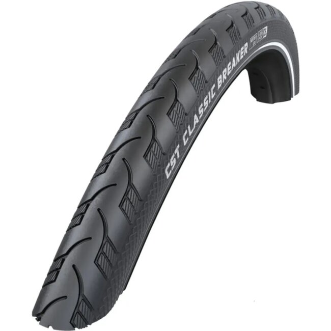 CST Klassieke fietsband - anti-lek - reflectie - 26x1 3/8 - zwart