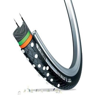 CST Anti-lek fietsband - 26x1.75 - Reflecterend zwart - Geschikt voor e-bikes - Duurzaam en lichtgewicht