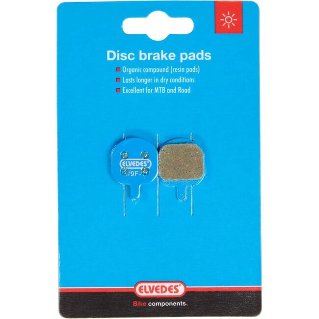 Elvedes Organische schijfremblokjes - superieure remkracht - lange levensduur - 1 paar
