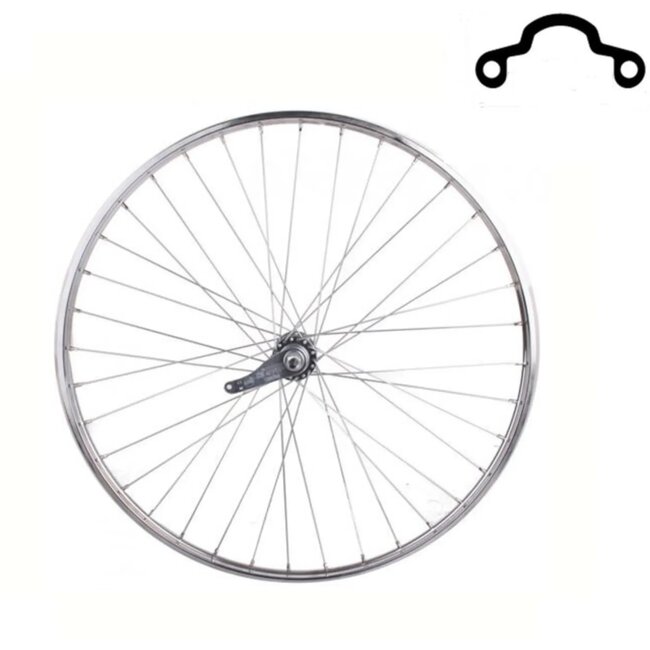 Falkx Achterwiel 28 inch - KT remnaaf - Westwood profiel - Aluminium velg - 13 spaken