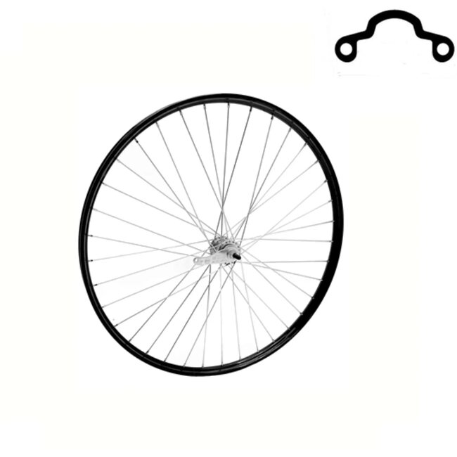 Falkx Achterwiel 28 inch - Zwart - KT remnaaf - Westwood profiel - Spaak 13