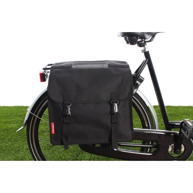 New Looxs Dubbele fietstas - 30L - waterafstotend - zwart - met snelbinder uitsparing