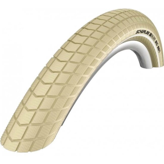 Schwalbe Creme buitenband met reflectie - 28x2.00 - Comfortabel en veilig voor stadsfietsen