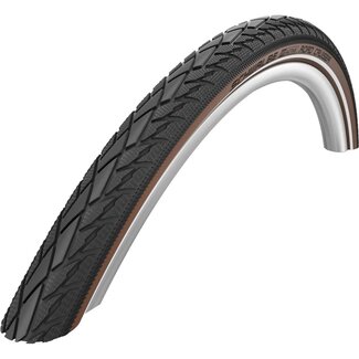 Schwalbe Buitenband 28x1.75 - Zwart/coffee - Reflectie - K-Guard bescherming - Duurzaam materiaal