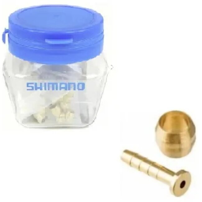 Shimano 50 sets remleiding aansluitdelen - olijven en nippels - zwart - voor hydraulische remsystemen