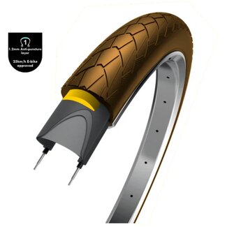 WOLFF Fietsband bruin met reflectie - 28x2.0 - Anti-leklaag 1.2mm - ETRTO 50-622