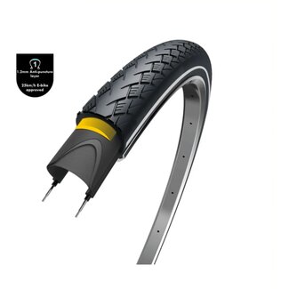 WOLFF Buitenband - Reflecterende Zwarte Band - 28x1 1/2 - Geschikt voor E-bikes - Duurzaam en Stabiel