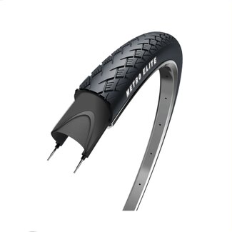 WOLFF Buitenband met reflectie - 28x1 5/8 - Veiligheid en zichtbaarheid - ETRTO 37-622 - Zwart