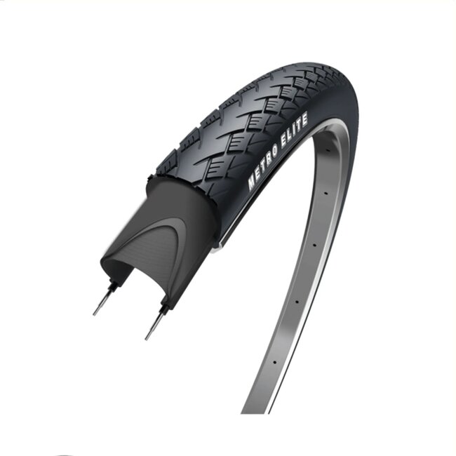 WOLFF Buitenband met reflectie - 28x1 5/8 - Veiligheid en zichtbaarheid - ETRTO 37-622 - Zwart