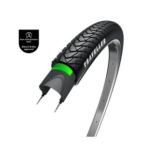 WOLFF Fietsband met reflectie - 3mm anti-leklaag - 28x1.75 - Zwart