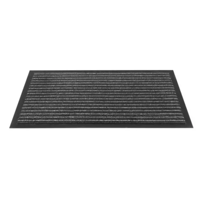 Benson Schoonloop deurmat - absorberend - slipvast - 90 x 150 cm - antraciet streep