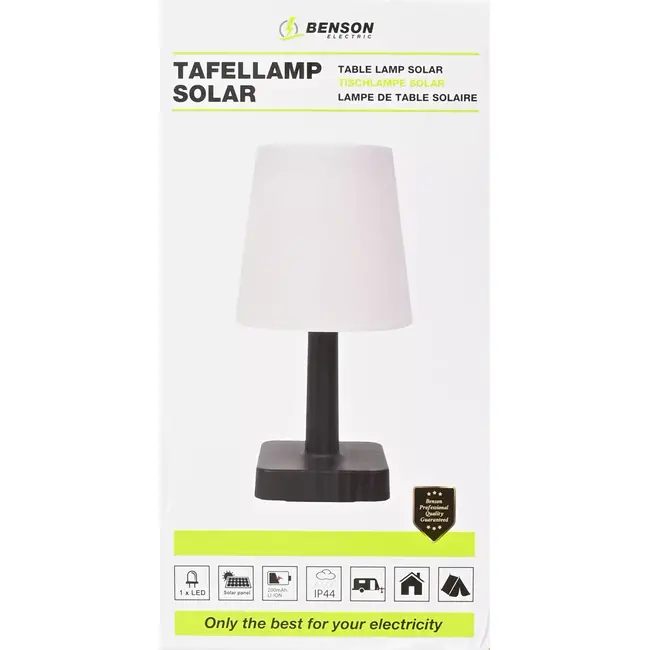 Benson Solar tafellamp - LED - 23 cm - IP44 - Sfeervol licht