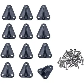 Benson Aanhangwagenhaak set - 12 stuks - kunststof - 43x37 mm - inclusief schroeven