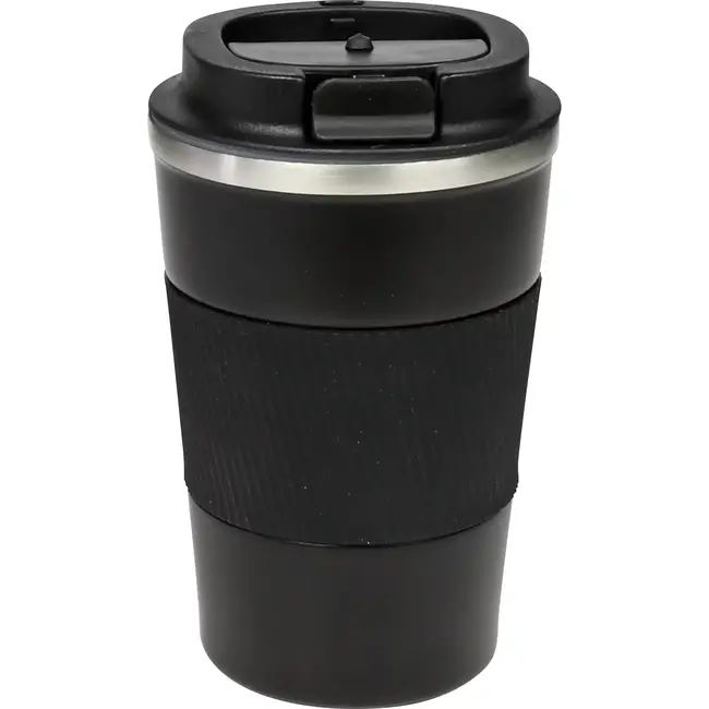 Benson Dubbelwandige reisbeker - RVS - Anti-lek - Siliconen grip - 380 ml